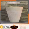 Round solid surface freestanding basin Special custom-made natural stone pedestal wash basin