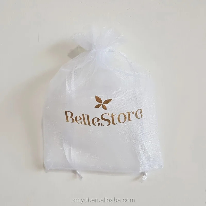 In Stock Wholesale Organza Drawstring Bag Custom Jewelry Mesh Storage Bag Accept Sample logo Design
