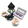 Custom eyelash packaging case mink eyelashes private label luxury cardboard paper mink eyelash with glitter