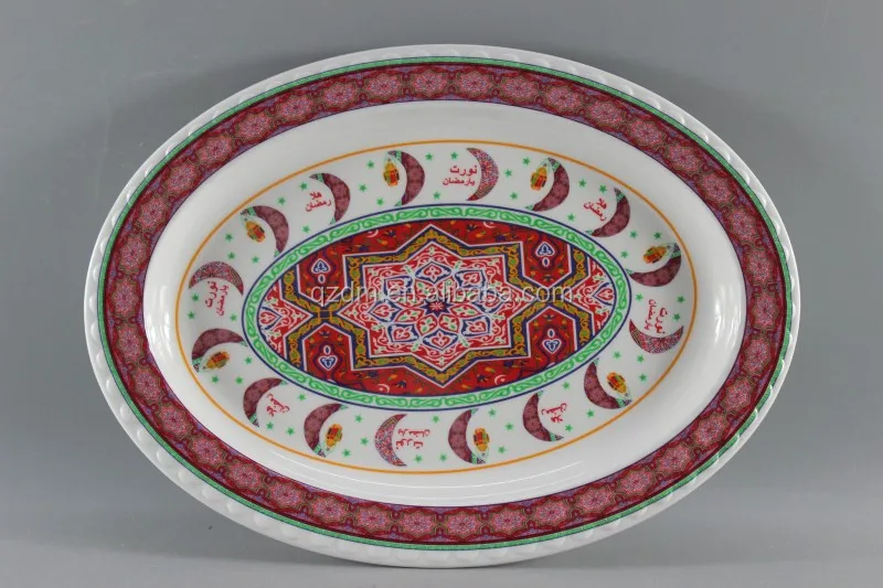 16.5"Melamine Wave Oval Dinner Plate ,Melamine oval plate