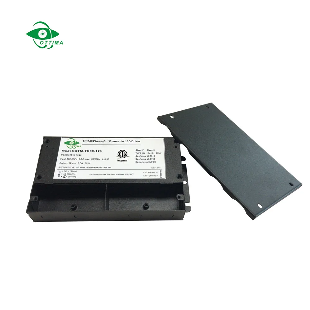Wireless control system Constant voltage dimmable led driver junction box listed 30W 12V & 24V driver for panel lights