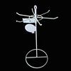 Metal Wire Countertop Spinning Single Tiers Peg Utensil Rack With Hook Display Stand