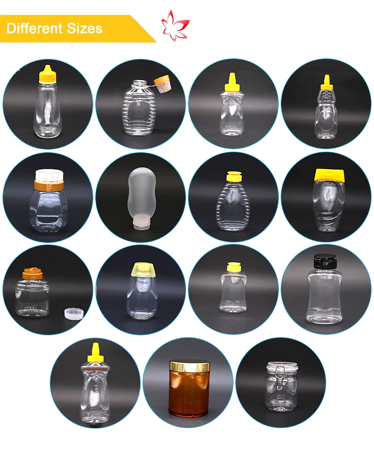 Bpa Free Pet 500g Honey Bottle Silicone Cap Sample Free Bulk Sale Clear