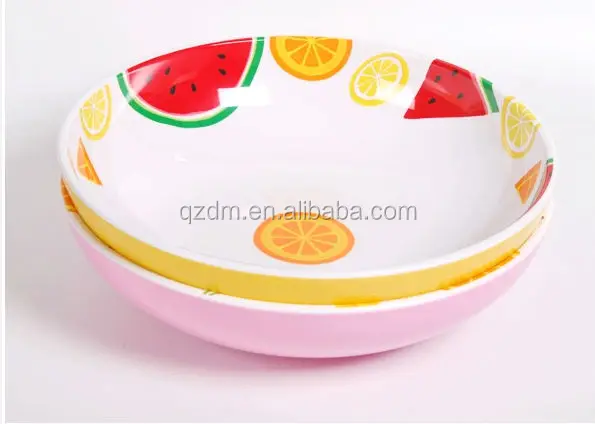 2 Color Melamine Fruit Bowl Custom Print