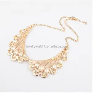 jewelry making supplies, Hot sale newest design peacock pearl false collar fashion alloy necklace jewelry making supplies