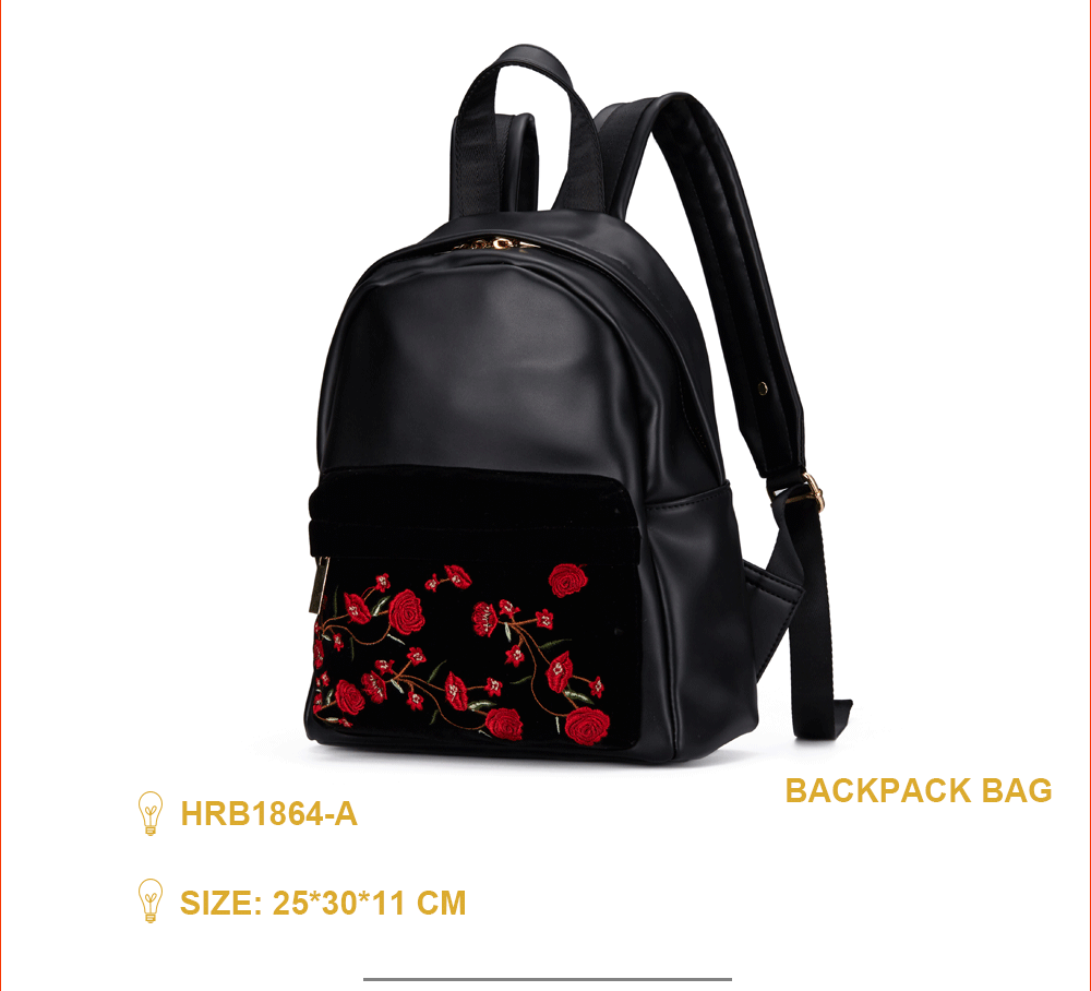 embroidered pu leather backpacks.gif