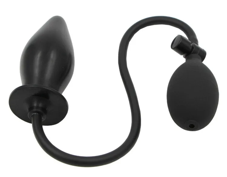 Inflating anal plug clips