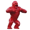 2019 hot selling standing animal shape fiberglass geometric gorilla statue for indoor decoration