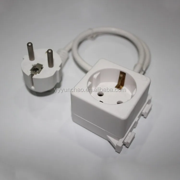 Europe Ce Gs Ac Power Cable Iron Outlet Socket Extension Cord For