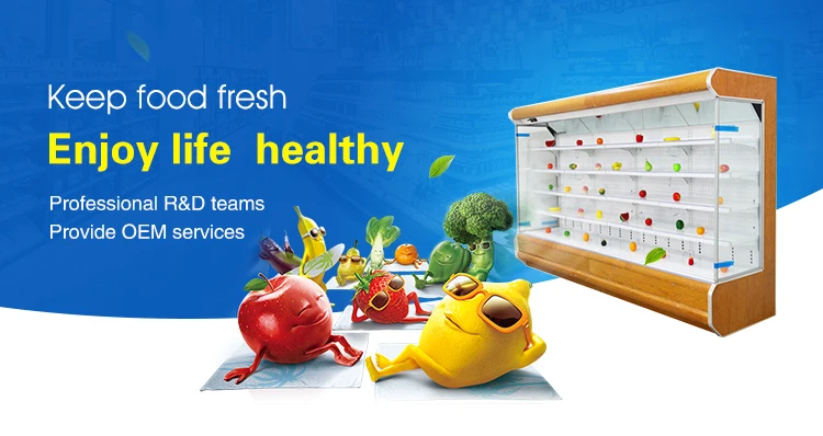 shop food display multideck open chiller cabinet for sale