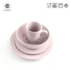 High quality cutlery set 12cm ch pink dinnerware stone plate