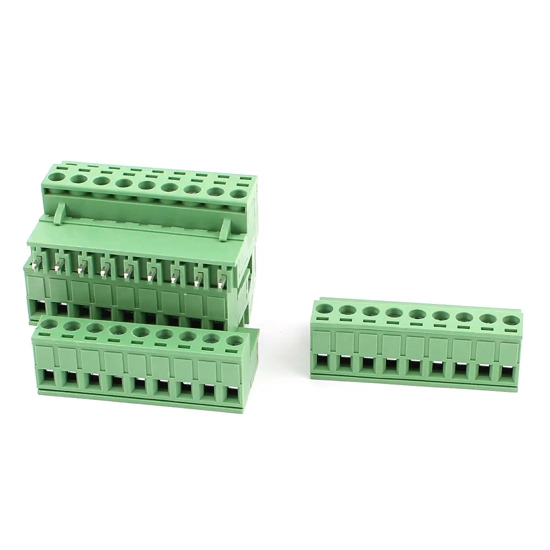 uxcell AC 300V 10A 9 Pins PCB Screw Terminal Block 5.08mm Pitch 6 Pcs Green