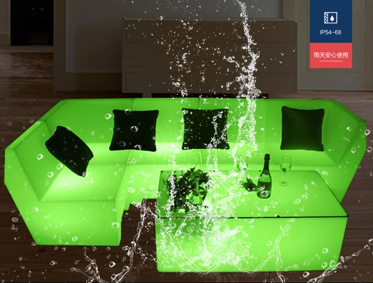 illuminated sofa green
