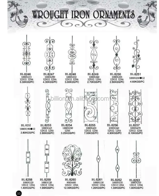 Decorativas De Hierro Forjado Adornos Para La Cerca - Buy De Hierro