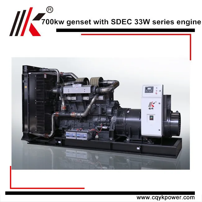 700kw Genset with SDEC SC33W990D2 Diesel Engine