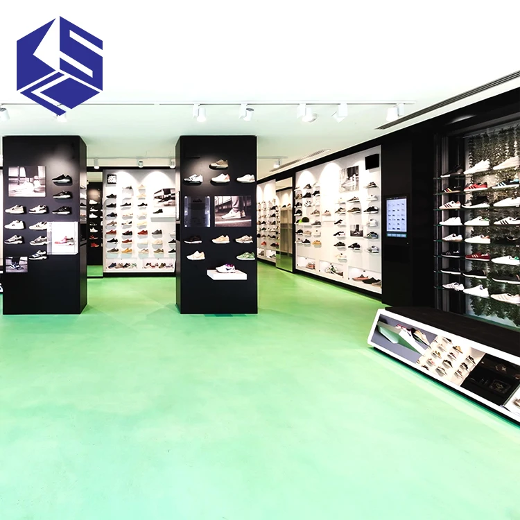 Fashion Shoe Shop Furniture Display Design Wooden Sports Shoes Display ...