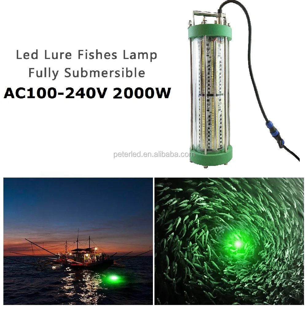 Led Fish Light 2000w Fish Luring Light Underwater Attracting Gather