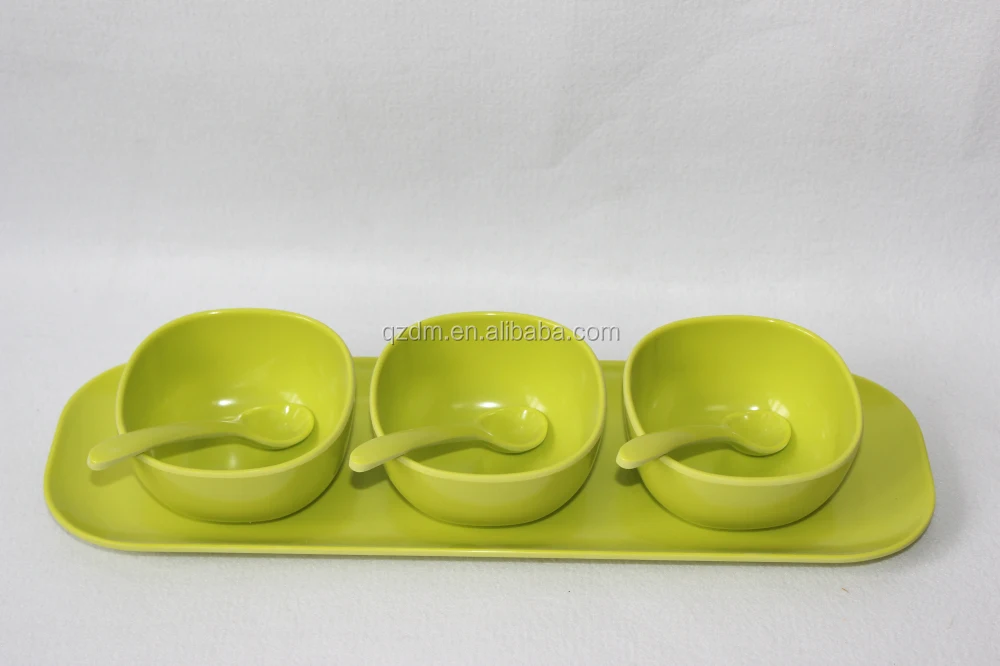 Melamine Plastic seasoning Bowl and spoon sets