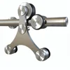 Stainless Steel Triangle Strap Rolling Door Hardware Kit for glass, Hexagon style Sliding Barn Door accessories