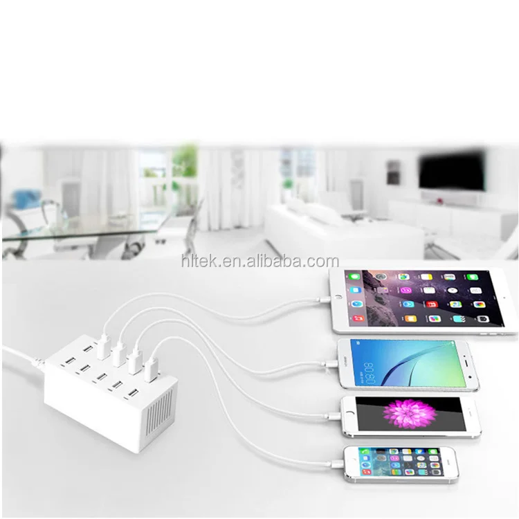 multi 10 port USB Charger Rapid Charging Station Desktop Travel Hub 5V10.2A desktop universal home charger