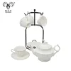 Cappuccino home goods espresso ceramic tea coffee cup and saucer set with stand