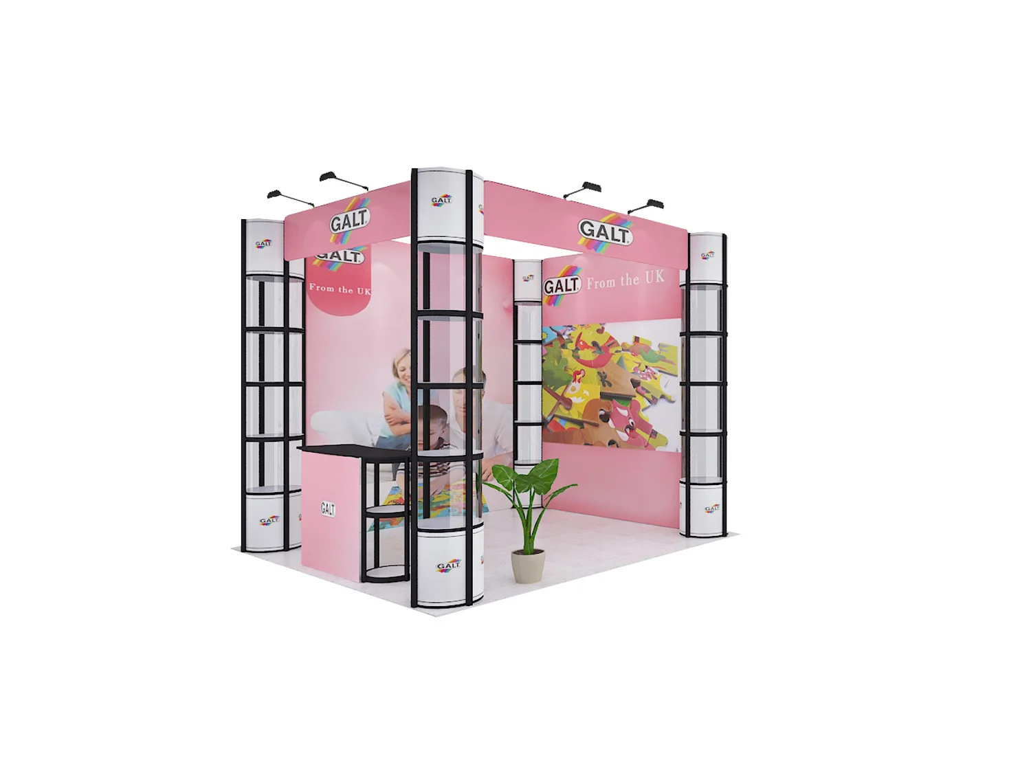 热卖10 英尺便携式贸易展览标准展位 3x3 展示架