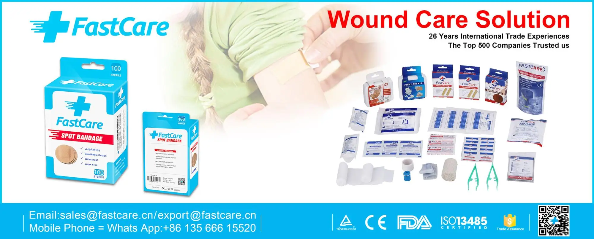 Fast care. Wound Care solution like h2o2.