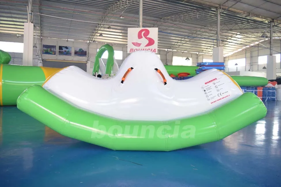 0.9mm Commercial Grade PVC Tarpaulin Inflatable Floating Water Totter For Kids Water Game