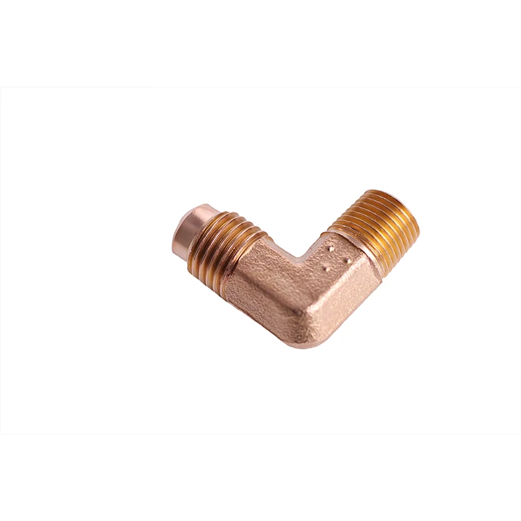 China Supplier 5/8 Sae* 5/8 Sae Pipe Fitting Brass Air Coupling Pipe Fitting Connection 90 Degree Brass Elbow