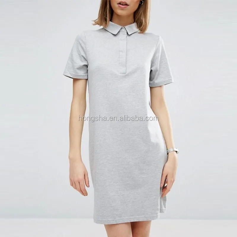 polo collar shirt dress