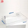 Chrome plating storage wire mesh storage basket for grid wall panel