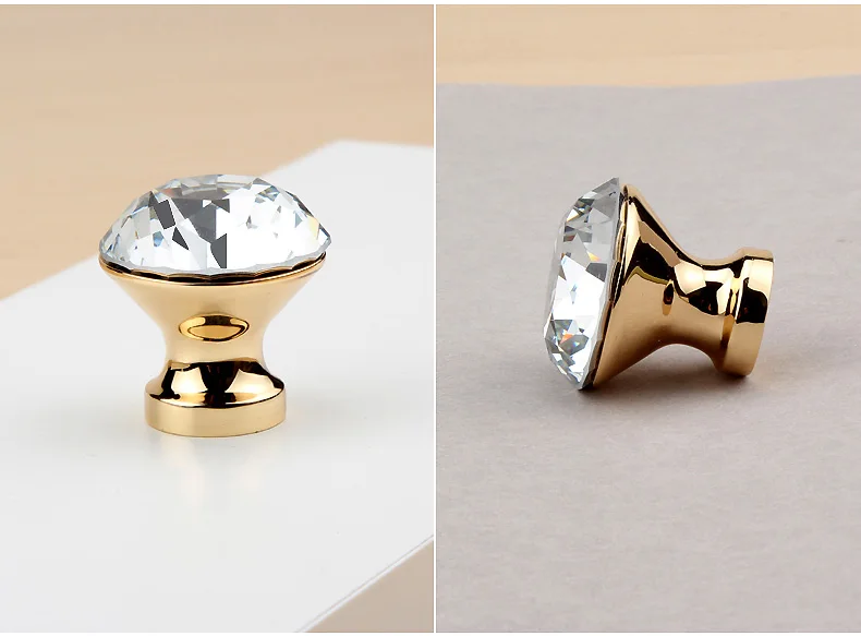 Wholesale Crystal rhinestone furniture cabinet drawer handle And Knobs