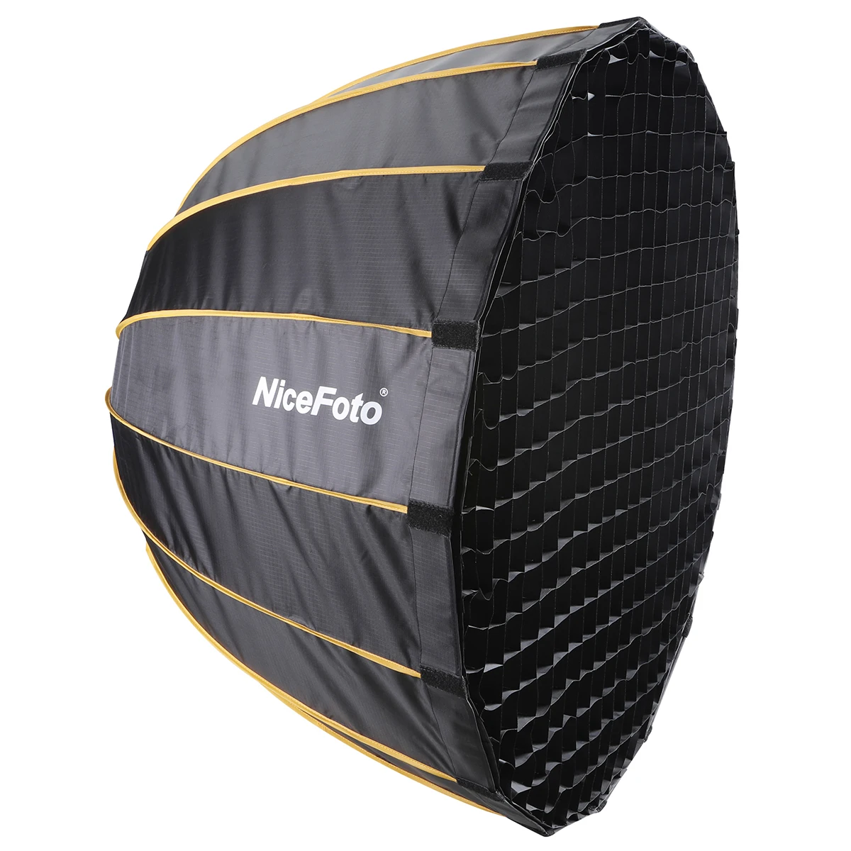 NiceFoto LED Parabolic softbox with grid Quick set-up deep softbox 90cm for LED light Umbrella frame softbox with grid