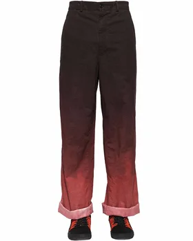 red tie dye jeans