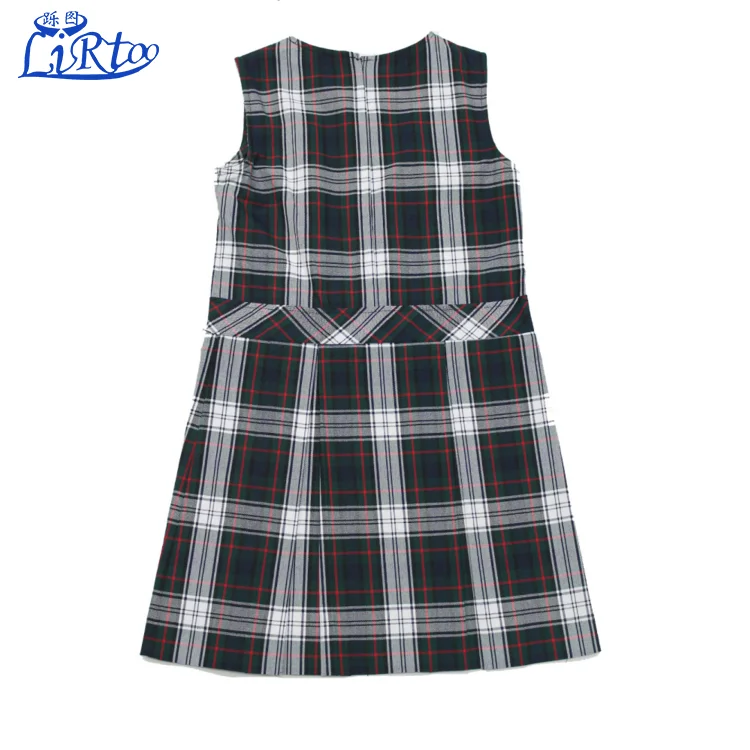 Wholesale School Uniform Girl S High Neck Pleated Plaid Jumper Design Skirt Set Dresses Buy Skirt Set Dresses School Girl Skirt Girl Dress Product On Alibaba Com