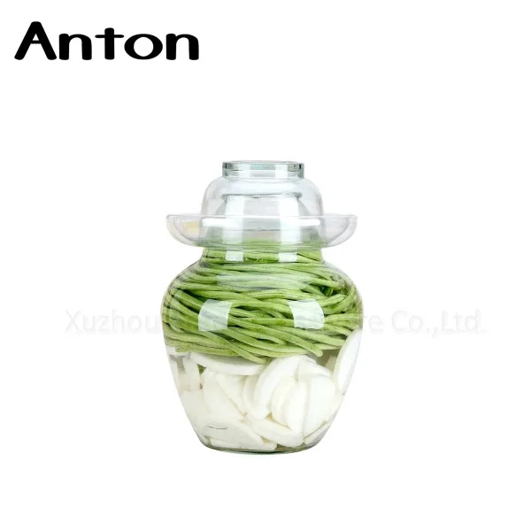 250 ml 500ml 1L Set Clear Airtight Round Glass Storage Jars With Silicone Seal lid