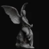 Western style life size cemetery angel statue 3D molds can be made with bronze