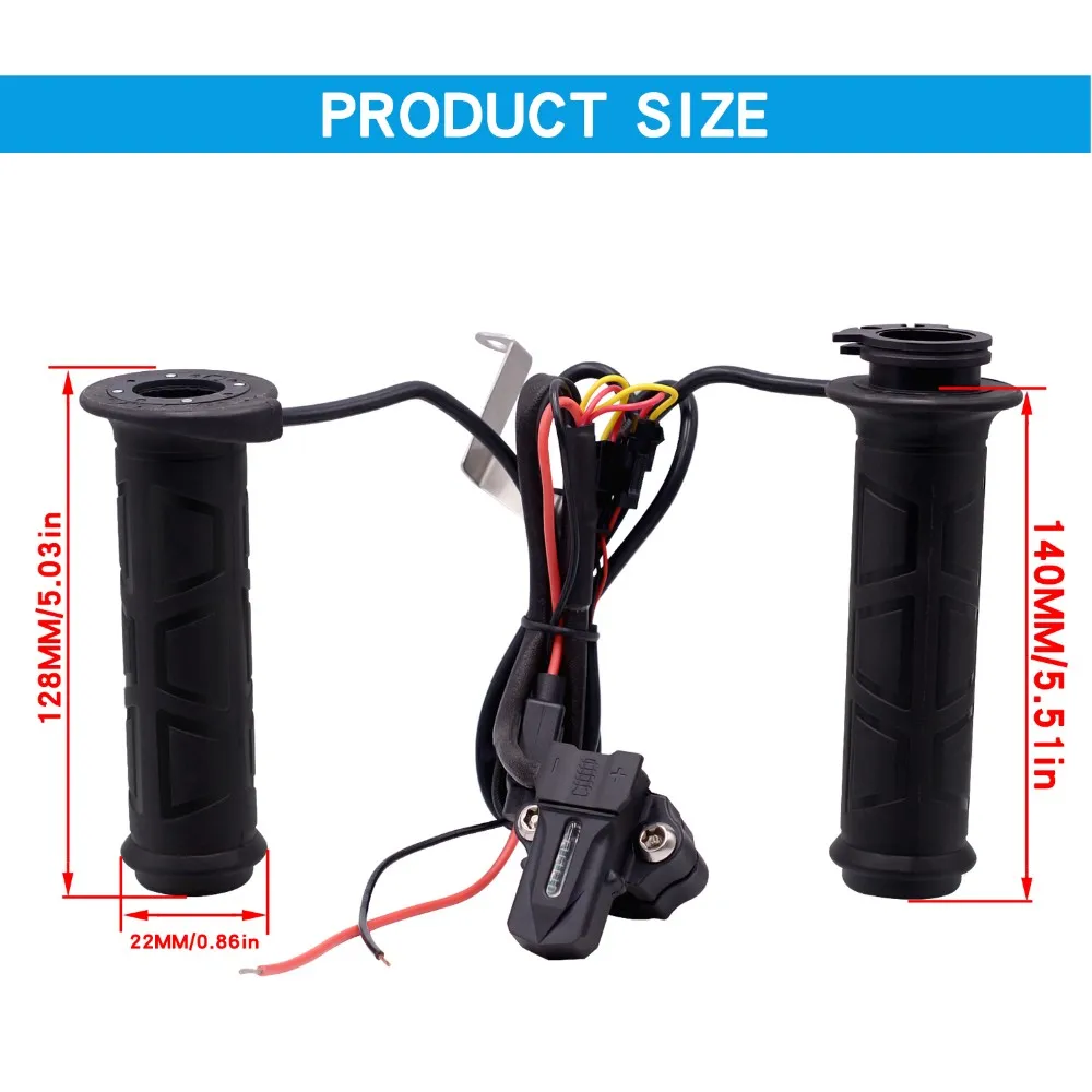 Motorcycle Heated Grips With Control Switch Five-speed Adjustable - Buy