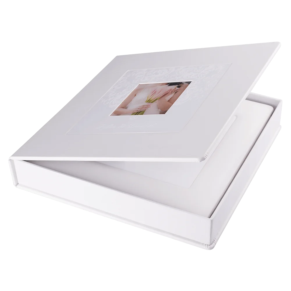 2019 Custom Photo Printing Book Gift And White Wedding Photo Album Box