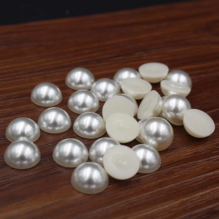 half pearl beads flat back