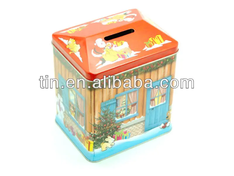 Coin can money box tin can coin bank collection boxes
