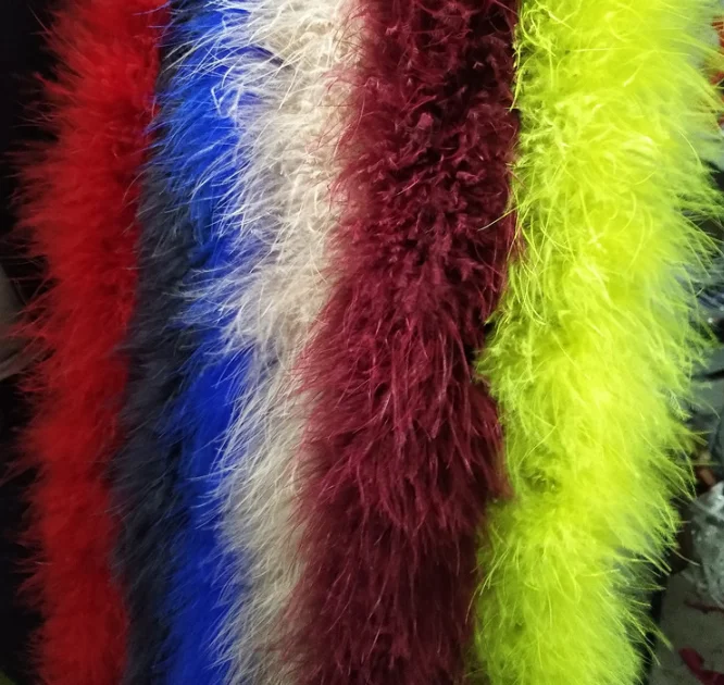 Red //BlacK Mix 15 Grams Marabou Feather Boa 6 Feet Long Crafting Sewing Trim
