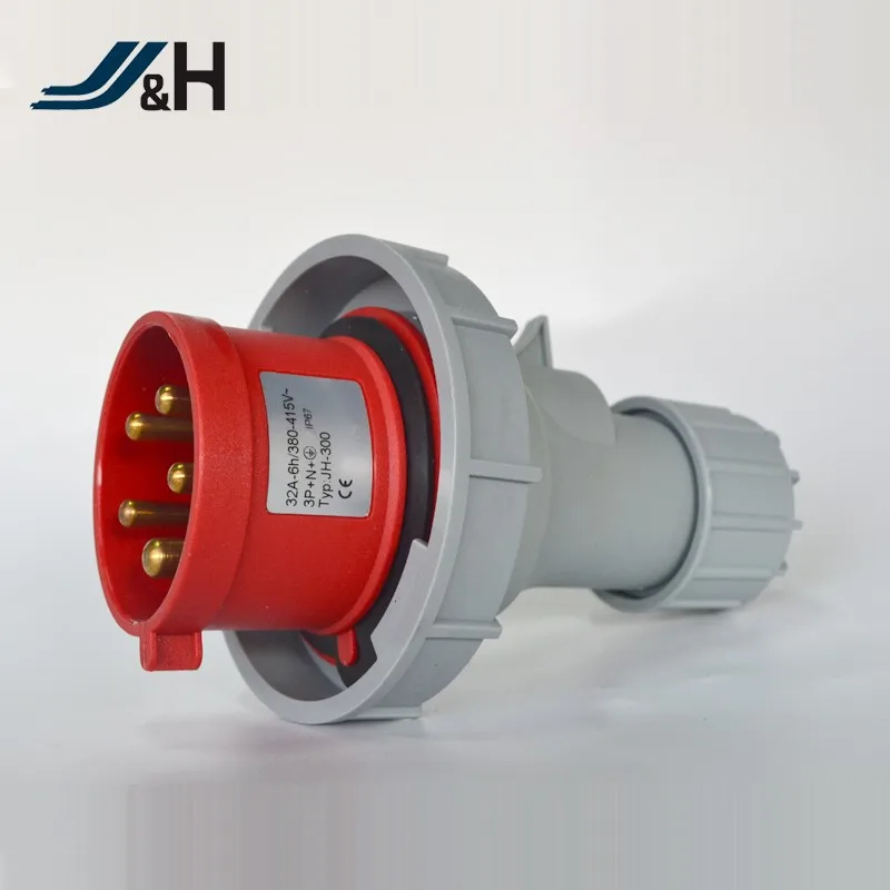 Iec60309 Economic Type Ip44 5p 400v 32a Waterproof Industrial Plug Male