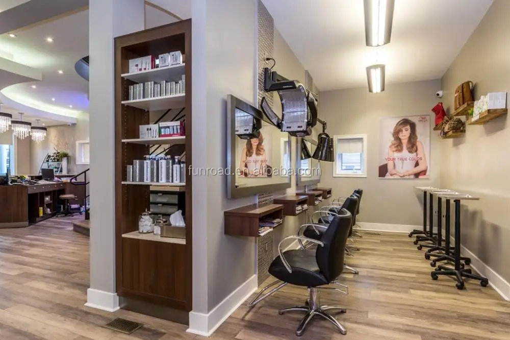 Modern Hair Salon Furniture Styling Station With Reception Desk - Buy ...