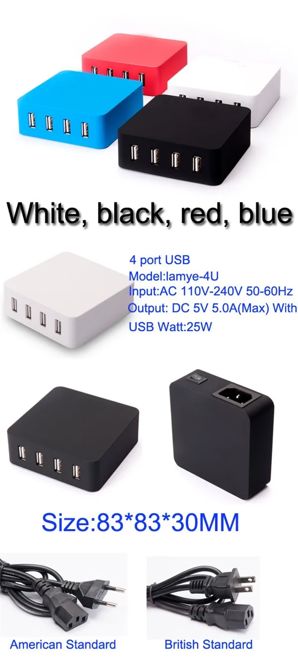 Wholesale Market Abs Raw Material Mobile Usa Ports Charger Made In