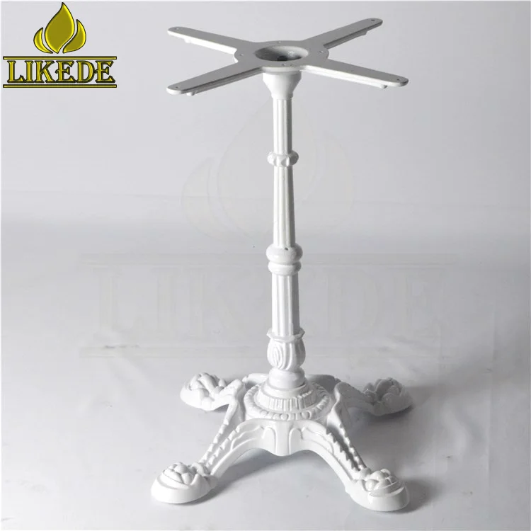 European Classic Antique White Cast Iron Metal Table Base Frame With Powder Coating on Sale