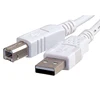 White USB2.0 AM To BM Printer USB Cable A-B