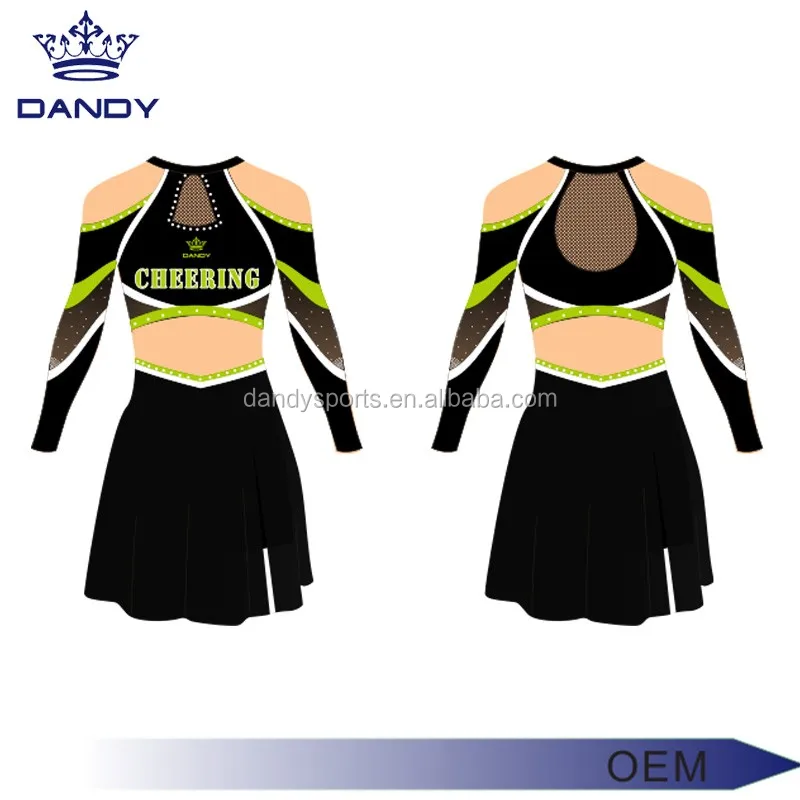 Mystique Fabric Manufacture Cheerleading Uniform Factory Cheap Price