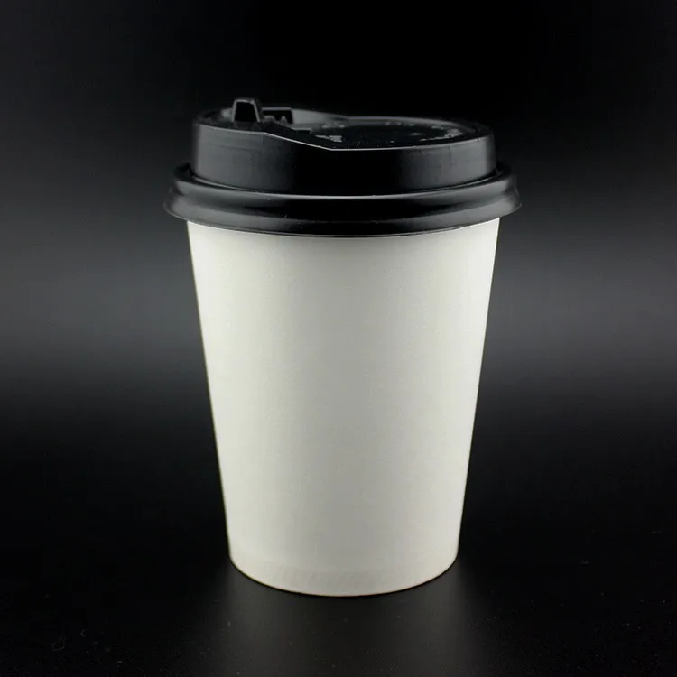 Stocked Sales 9oz Disposable Paper Plain Coffee Cup With Lids - Buy 9oz