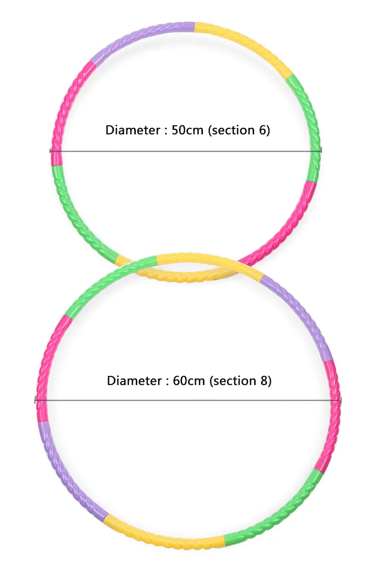 Wholesale Good Quality Hula Hoop Multicolor Plastic Fitness Kids Hula